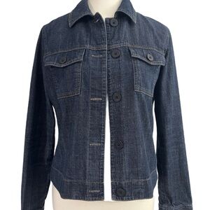 ANN TAYLOR JEANS Blue Jean Jacket Timeless Style Size XS
